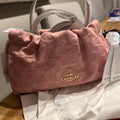 Coach Faye Shoulder Bag | Signature Denim | Light Pink NWT