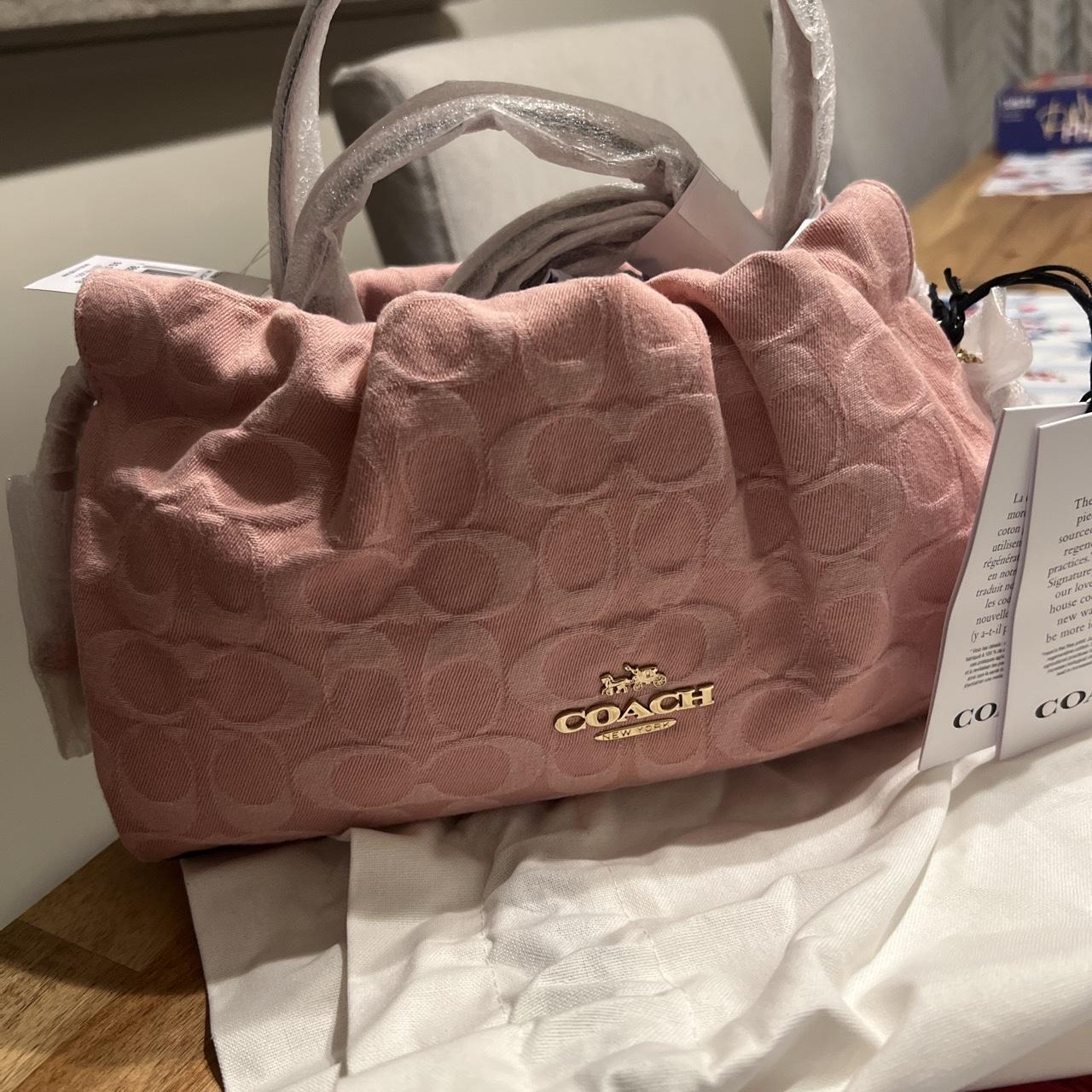Coach Faye Shoulder Bag | Signature Denim | Light Pink NWT