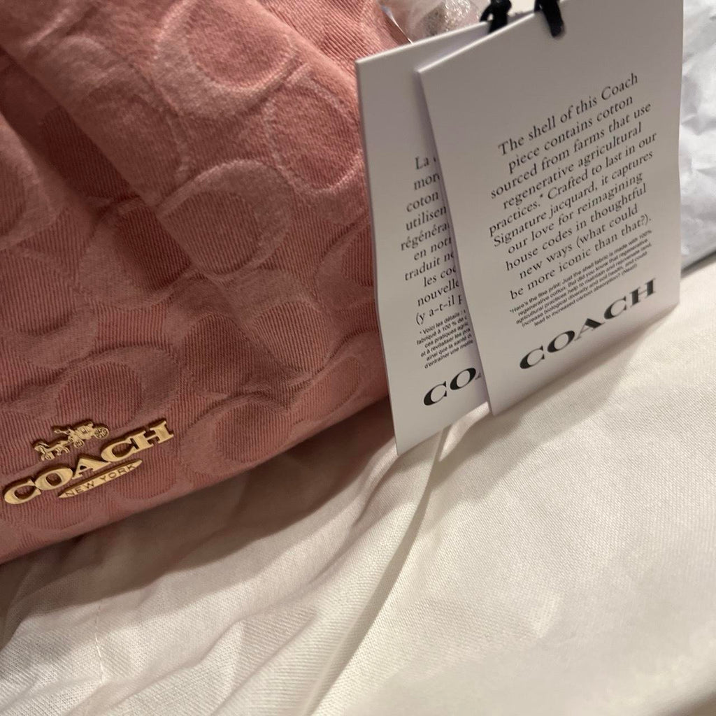 Coach Faye Shoulder Bag | Signature Denim | Light Pink NWT