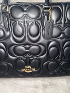 Coach Maggie Large Tote Bag – Blocked Signature Leather in Black | Style CY672