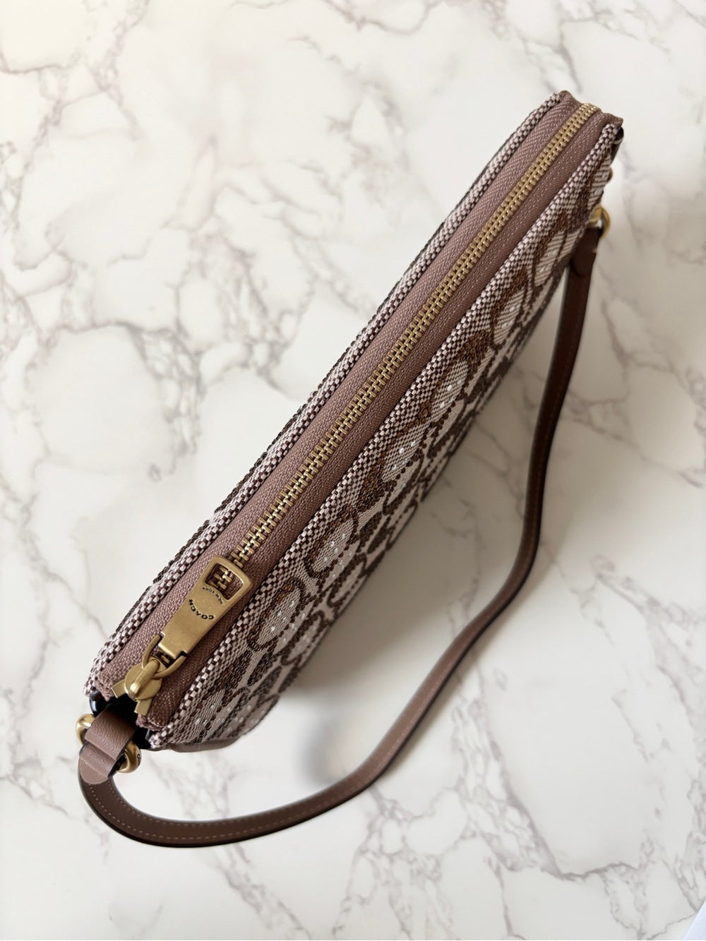 Coach Plaza Shoulder Bag – Crystal Signature Jacquard | Style CFG63