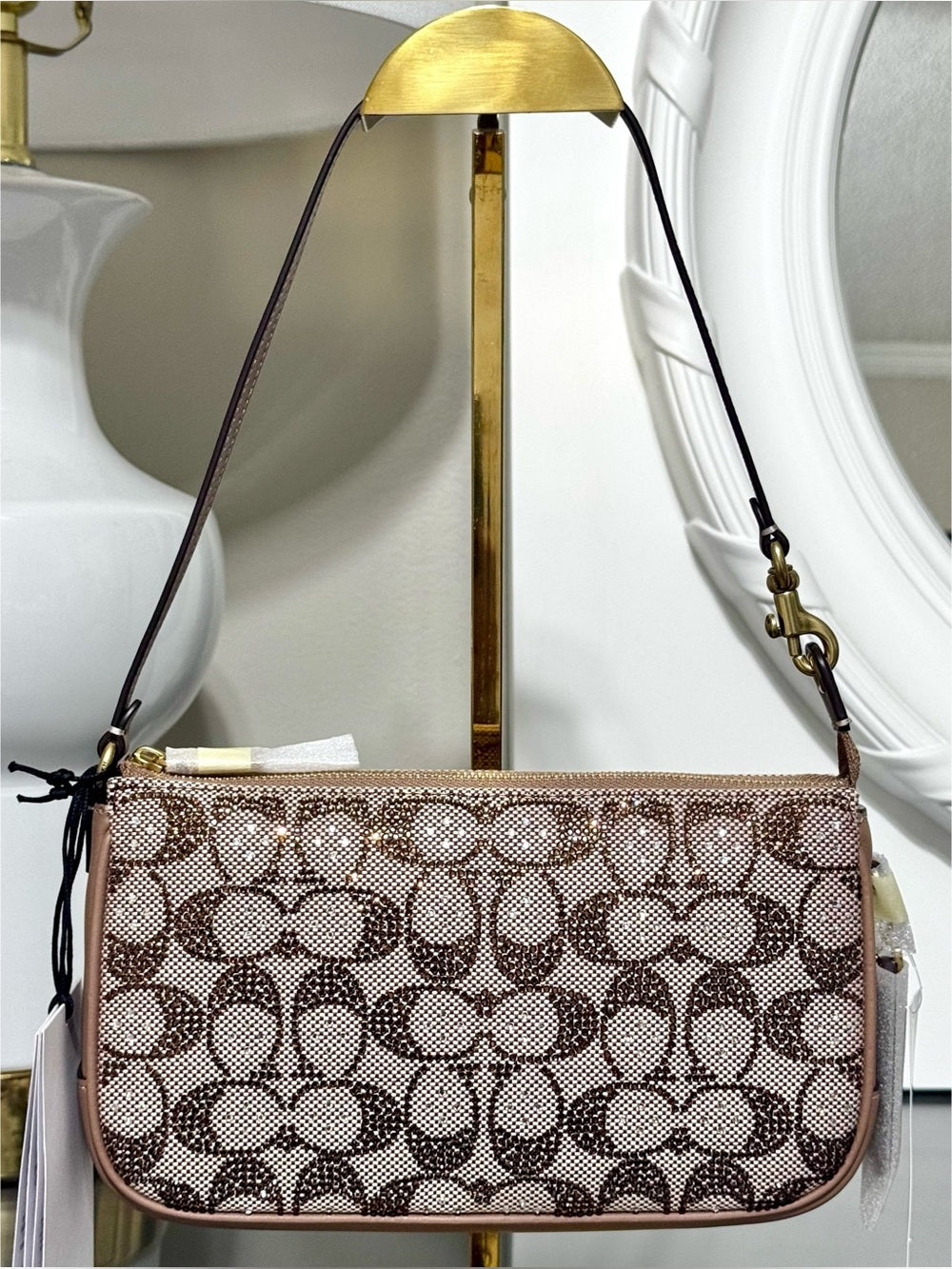 Coach Plaza Shoulder Bag – Crystal Signature Jacquard | Style CFG63
