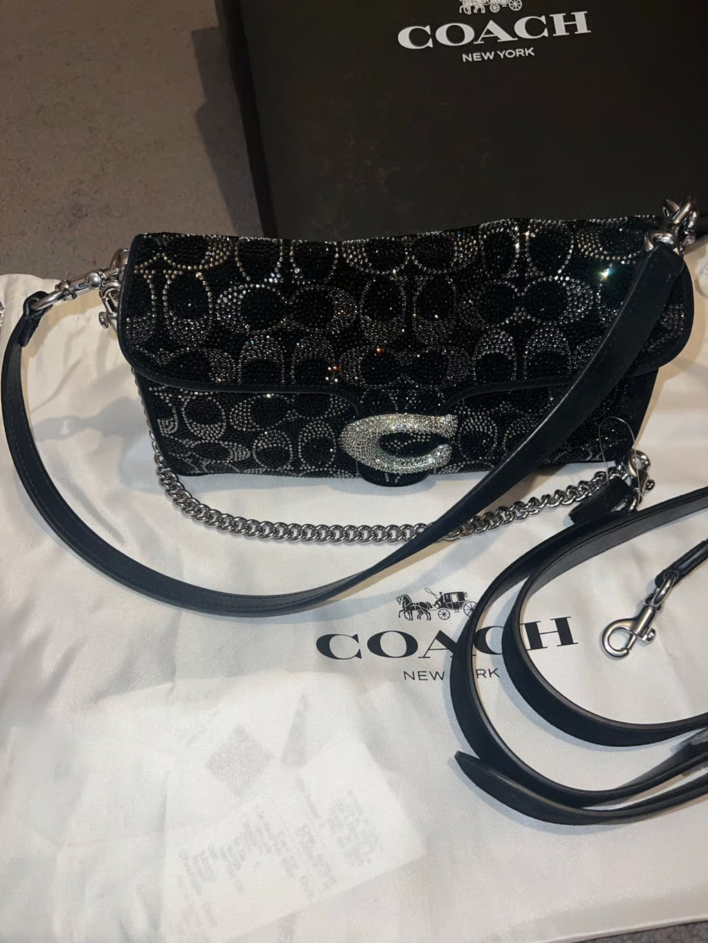 Coach Signature Crystal Soft Tabby 26