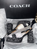 Coach Women's Crystal Signature Jacquard Sandal — Size 10 (40.5) NWT