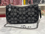 Coach Black Crystal Swinger Bag — Like New