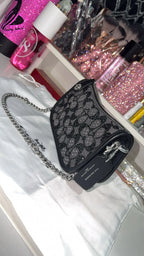 Coach Black Crystal Swinger Bag — Like New
