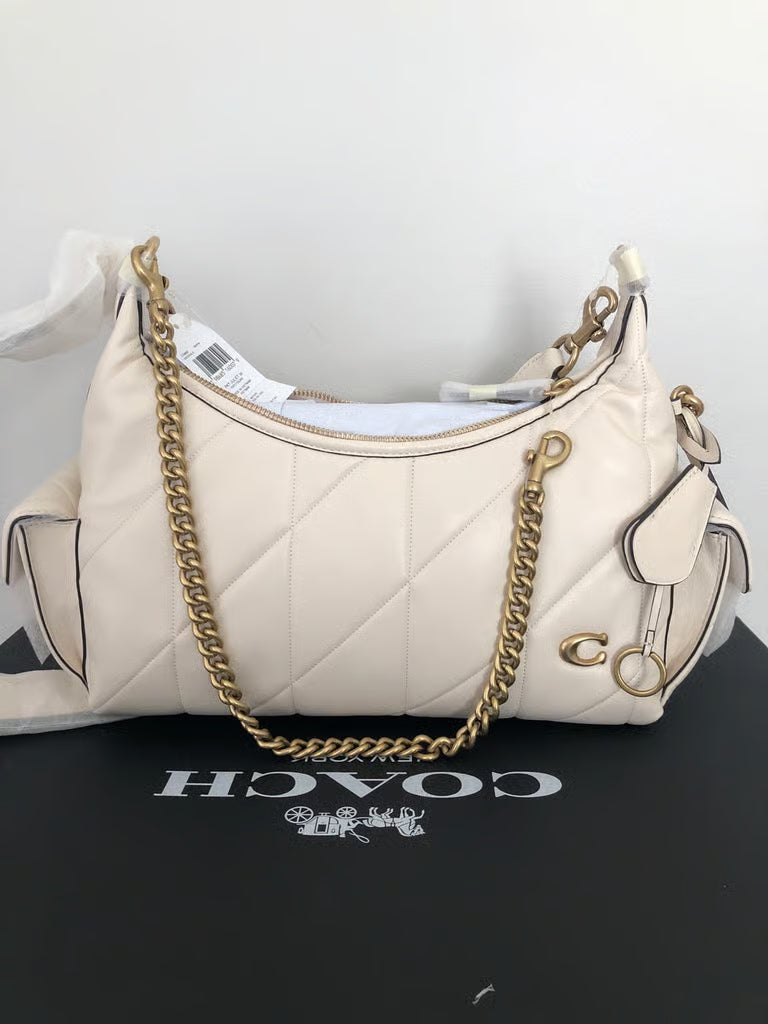 Coach Pocket Juliet 30 Quilted Chalk — NWT