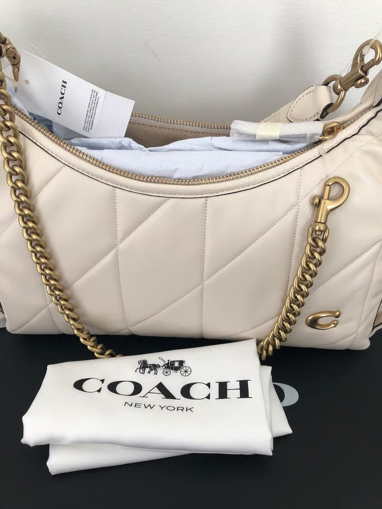 Coach Pocket Juliet 30 Quilted Chalk — NWT