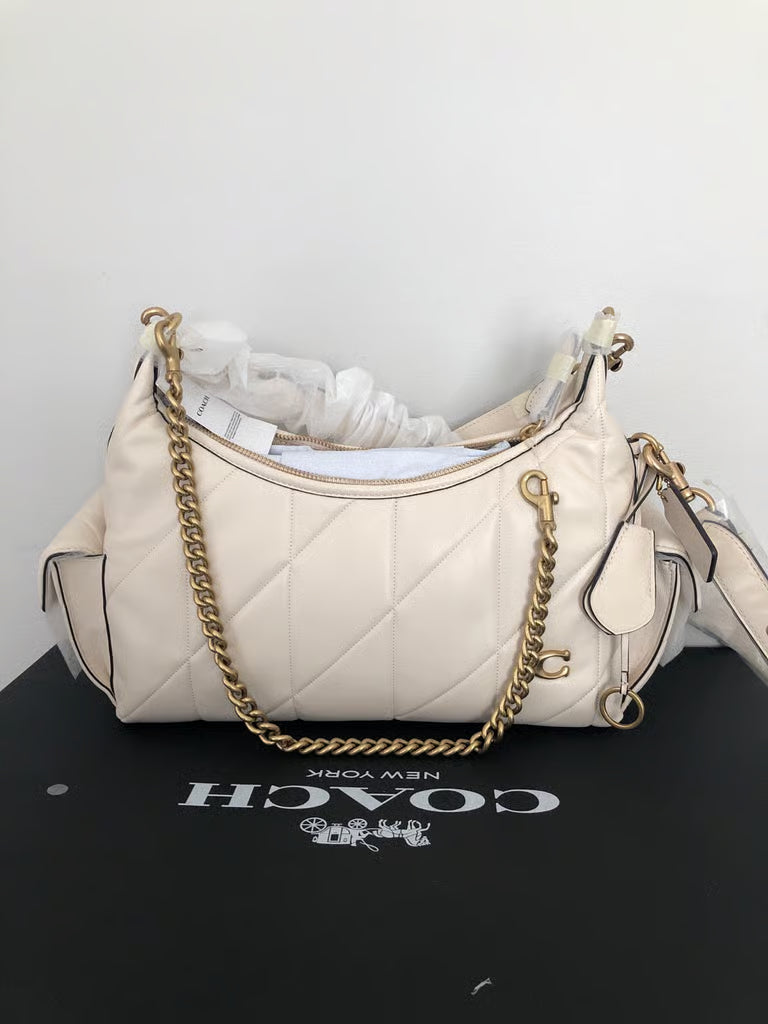 Coach Pocket Juliet 30 Quilted Chalk — NWT