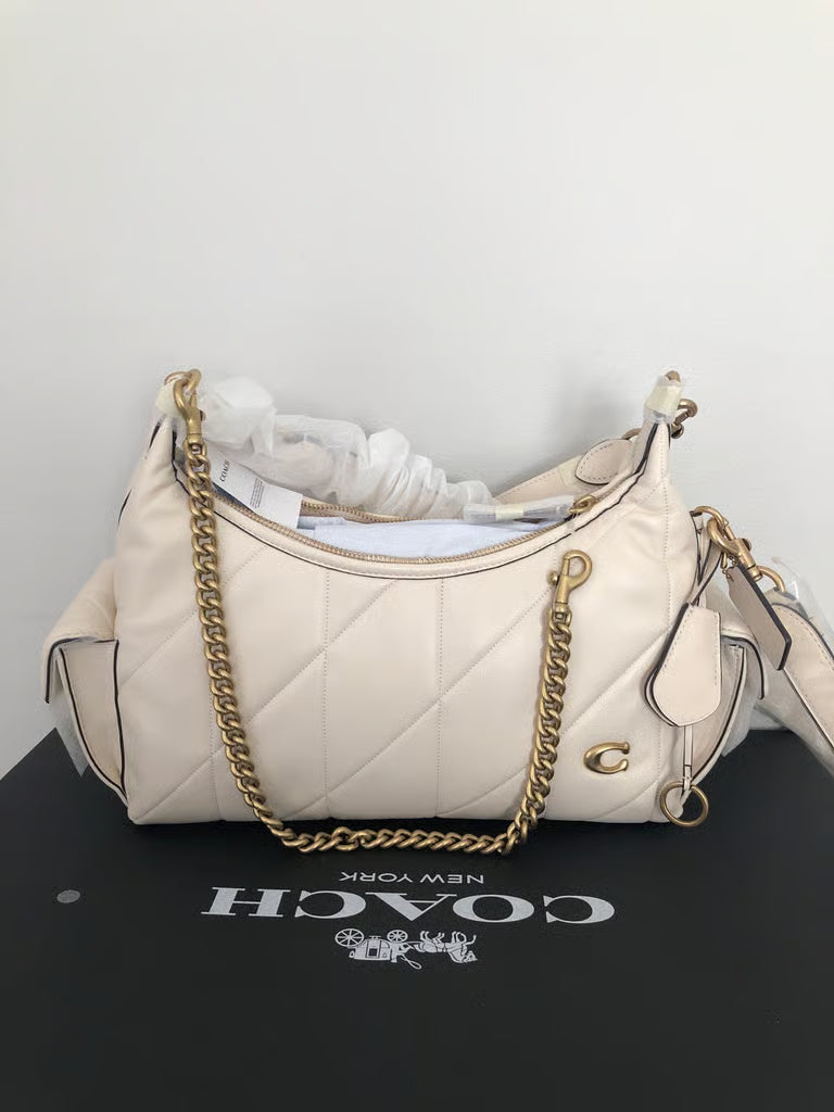 Coach Pocket Juliet 30 Quilted Chalk — NWT