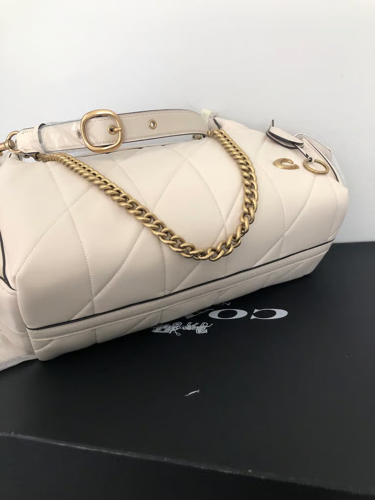 Coach Pocket Juliet 30 Quilted Chalk — NWT