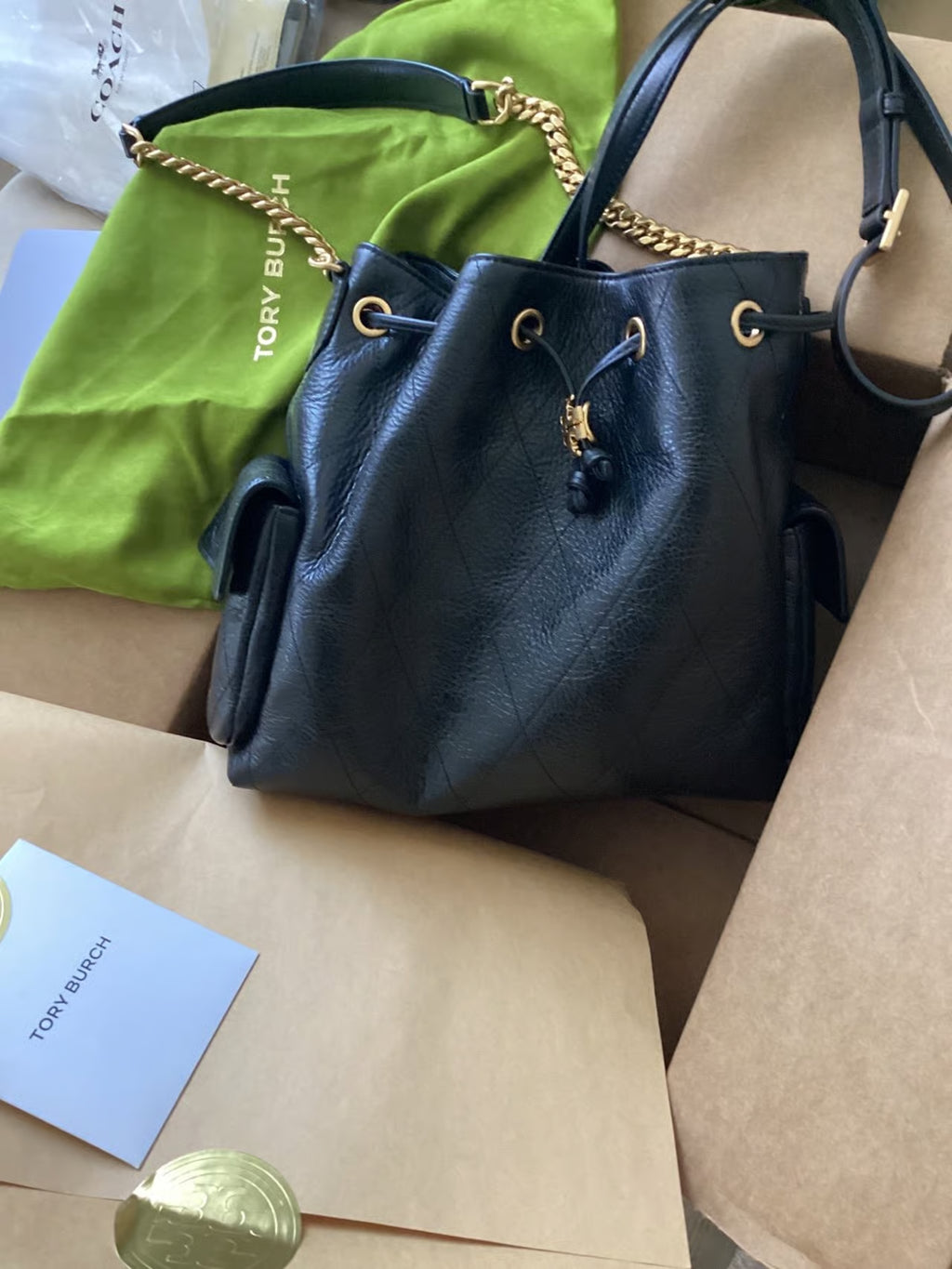 Tory Burch Small Charlie Drawstring Shoulder Bag