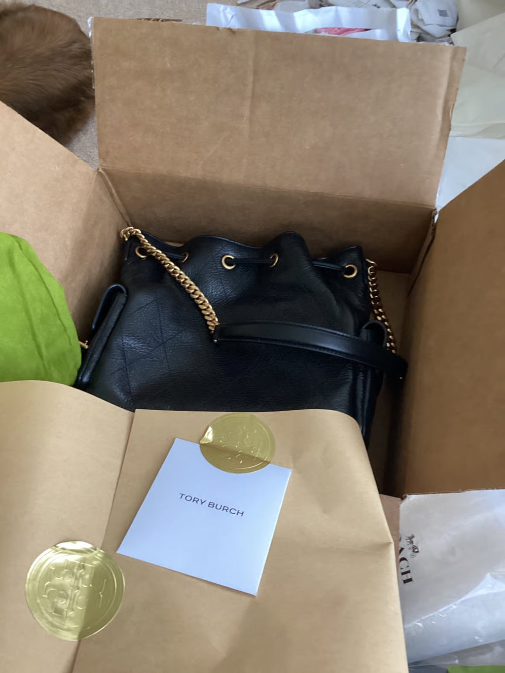 Tory Burch Small Charlie Drawstring Shoulder Bag
