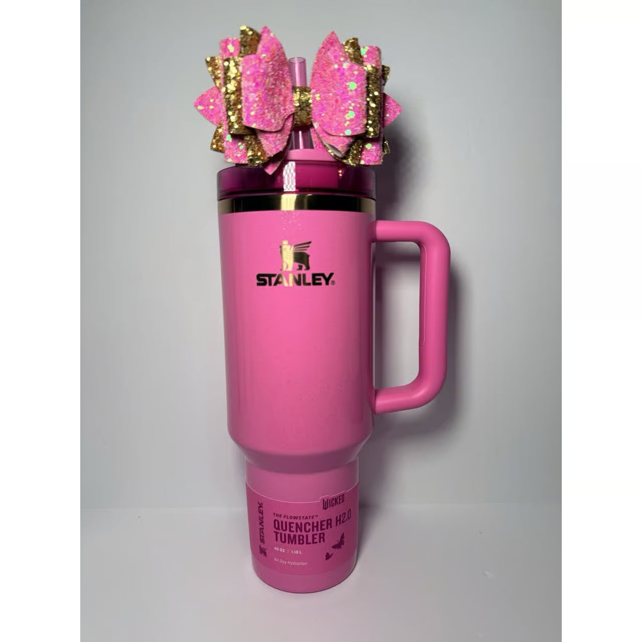 Stanley x Target x Wicked Glinda 40oz Tumbler BNWT + Custom Bow