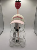Starbucks 2026 Pink Bearista Glass Cold Cup 20oz Strawberry Straw IN HAND USA