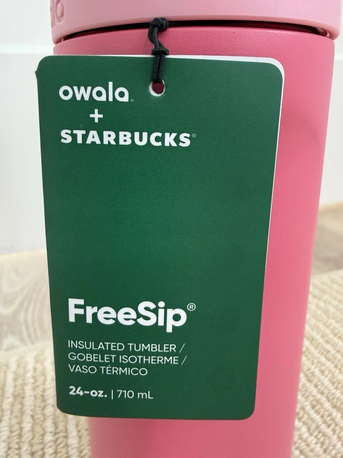 Starbucks x Owala FreeSip 24oz Pink Insulated Bottle Tumbler New w/ Tags 2026